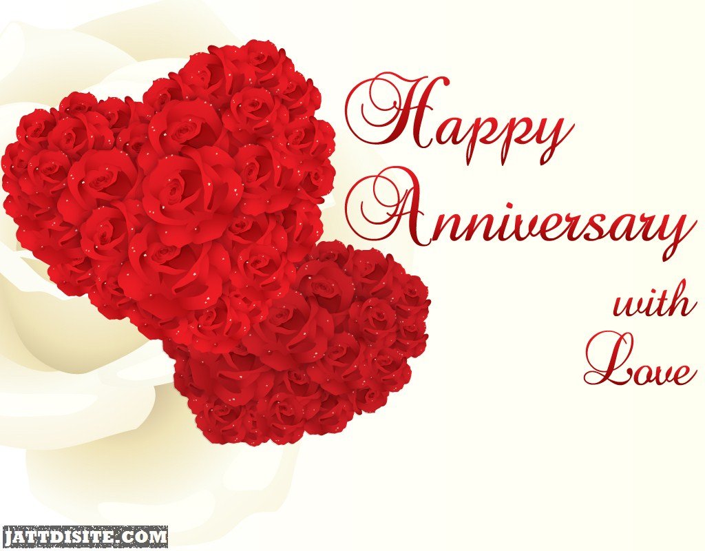 lovely red rose hearts happy anniversary with love jattdisite com