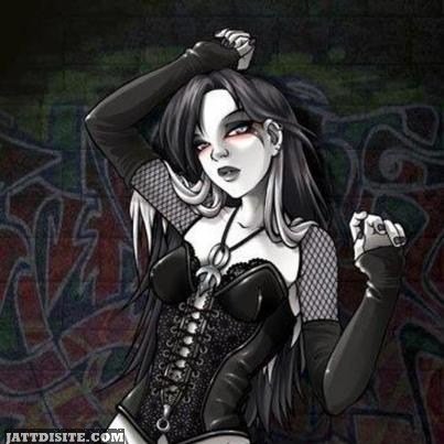 gothic girl cartoon