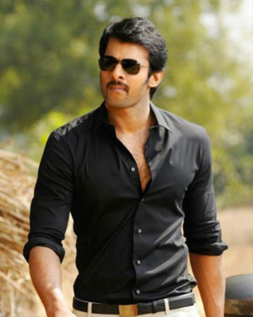 prabhas in black t shirt